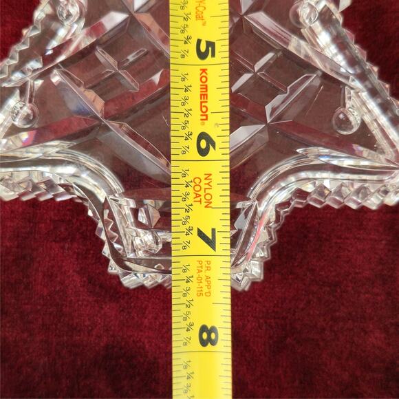 Waterford Crystal Decorated Christmas Tree Vanity Tray Candy Dish 7 1/4" - Picture 7 of 7